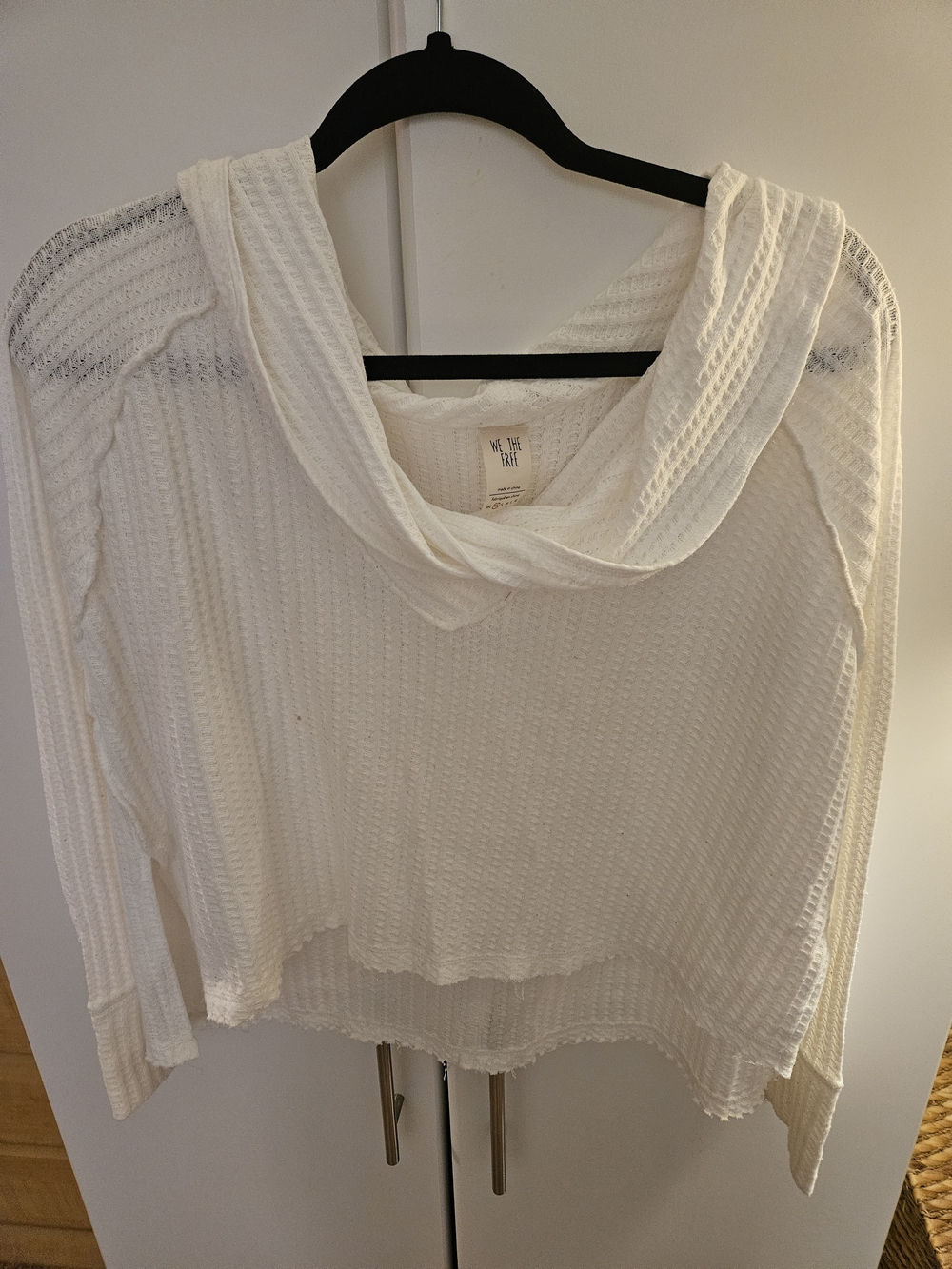 We The Free Cream Waffle Knit  Pullover